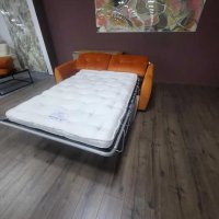 Оранжев диван от плат двойка с функция сън, снимка 10 - Дивани и мека мебел - 42541007