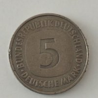Стари Дойче марки монети 1 и 5 от 1950,1976 год.и 1975 год., снимка 5 - Нумизматика и бонистика - 44227420