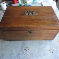 Старинно дървено ковчеже сандъче от орех, снимка 10 - Колекции - 41661776