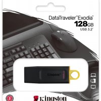 Нова USB 128GB Flash памет Kingston DT Exodia 3.2 - бърза памет, запечатана, снимка 1 - USB Flash памети - 34323986