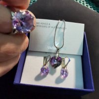 комплект Сваровски със сертификат за оригиналност НОВИ в кутия  Swarovski , снимка 1 - Бижутерийни комплекти - 35676472