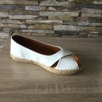 Ниски бели дамски летни обувки от естествена кожа 21188-3  / №36, снимка 3 - Дамски ежедневни обувки - 41558650