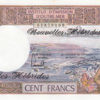 100 франка 1970-1981, Нови Хебриди, снимка 1 - Нумизматика и бонистика - 35846035