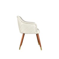 Трапезен стол, Cremoso, Бял, снимка 2 - Столове - 41017807