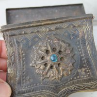 Стара бронзова кутия фишеци, снимка 11 - Антикварни и старинни предмети - 41552161