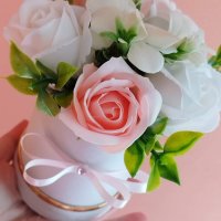 Нежни букети със сапунени цветя, снимка 5 - Подаръци за жени - 40295598