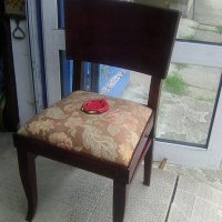Стар български буков тапициран с пружини стол, снимка 1 - Други ценни предмети - 40896974