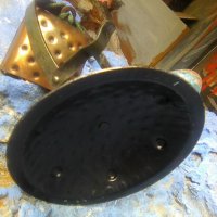 Медна  камбанка с ковано желязо, снимка 3 - Други ценни предмети - 41289136