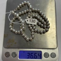 Сребърен синджир проба 925 / 36 гр., снимка 4 - Колиета, медальони, синджири - 41478425