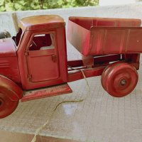РЕДКАЖ Стар Метален Камион СИМ 1959г. Първия Модел Със Изцяло Метални Гуми Метално камионче , снимка 6 - Колекции - 41912703