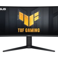 Mонитор 34" UWQHD TUF Геймърски ASUS VG34VQEL1A (3440 x 1440) 100Hz, Curved design, Extreme Low Moti, снимка 1 - Монитори - 41683526