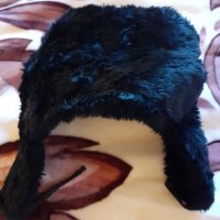 Руска черна ушанка / шапка за зимата, снимка 1 - Други - 41457393