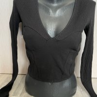 Къса блуза Zara Зара, снимка 2 - Блузи с дълъг ръкав и пуловери - 39805959