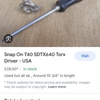 Отвертка торкс Snap on USA, снимка 6 - Отвертки - 41617812