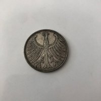 Сребърна монета Германия 5 марки, 1951, снимка 5 - Нумизматика и бонистика - 41484845