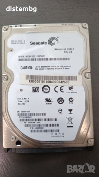 Твърд диск 500GB Seagate Momentus 5400.6 - ST9500325AS, снимка 1