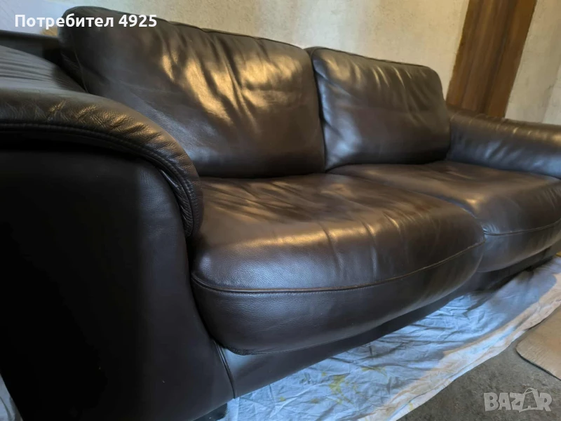 Кожен диван (100% естествена кожа), снимка 1