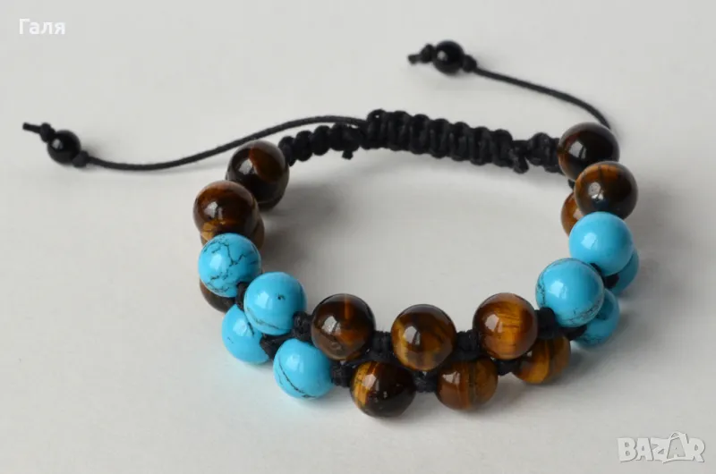 Гривна шамбала двуредна уникат, ръчна изработка, снимка 1