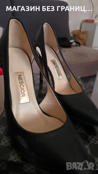 Чернни кожени стилети на ток!, снимка 1