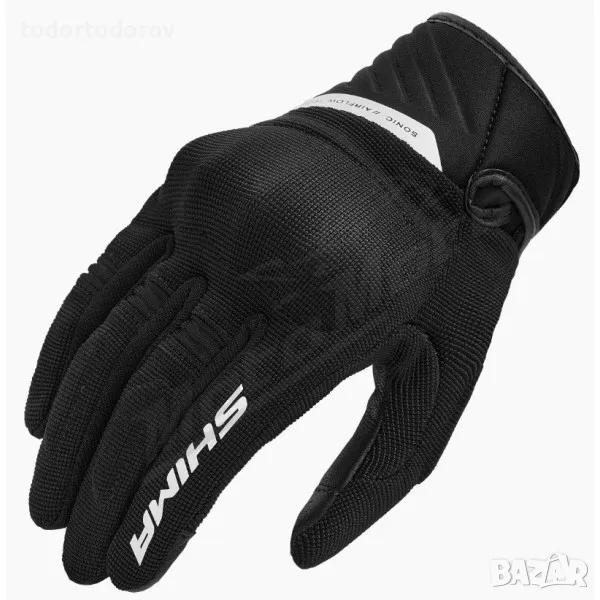 ТОП ЦЕНА Мото ръкавици SHIMA SONIC BLACK/WHITE,всички протектори, снимка 1