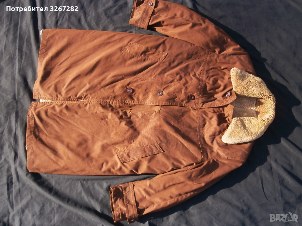 Шуба,Брезент,Естествена,Агнешка,Кожа, снимка 1