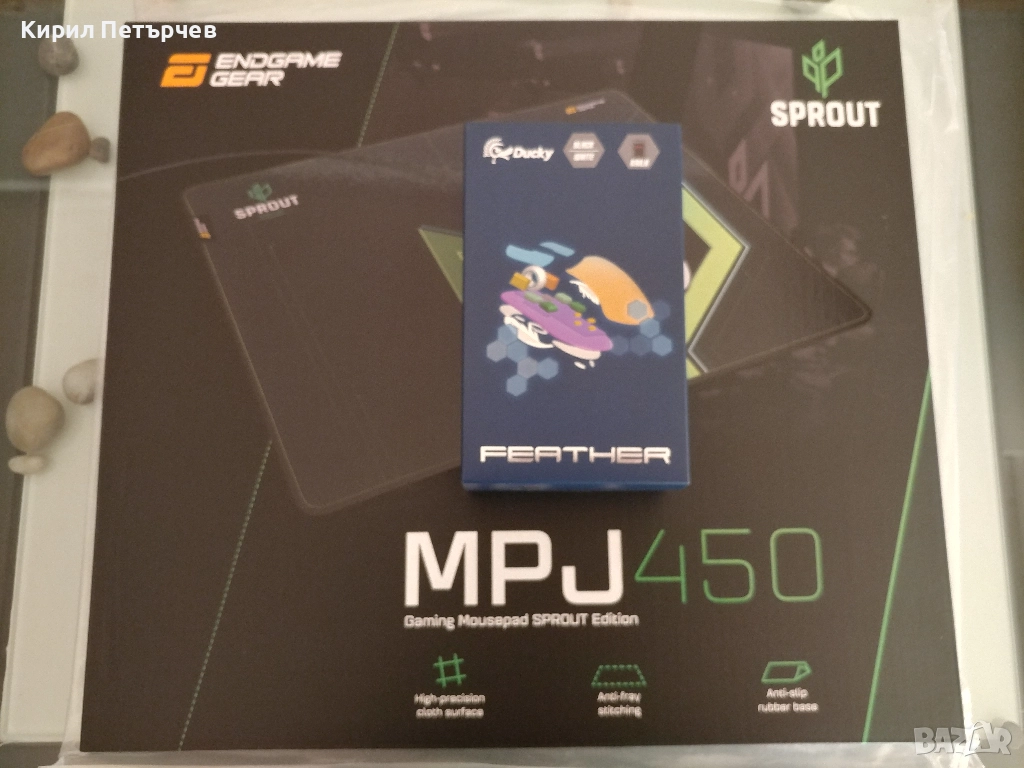 НОВА Геймърска мишка Ducky Feather Gaming Mouse, ARGB - Kailh Switches + ПОДАРЪК Пад Endgame Gear, снимка 1