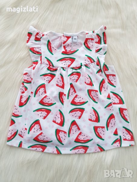 Бебешка рокля диня размер 6 месеца - НОВА, снимка 1