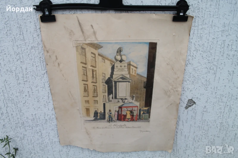 Стара Френска литография, снимка 1