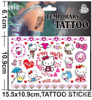 Коте Кити Hello Kitty Tattoo татос татуировка временна детска татоси татуси, снимка 1