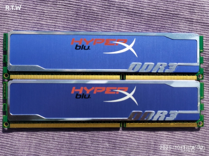 RAM памет 4GB (2x2GB) Kingston HyperX blu, DDR3 1600MHz, снимка 1