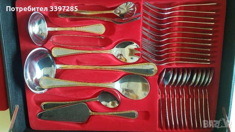 Комплект прибори ULTRA, 82 части, С куфар, Неръждаема стомана 18/10, снимка 1