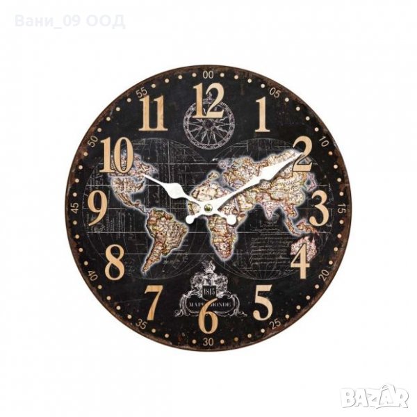 Часовник с географски мотив , снимка 1