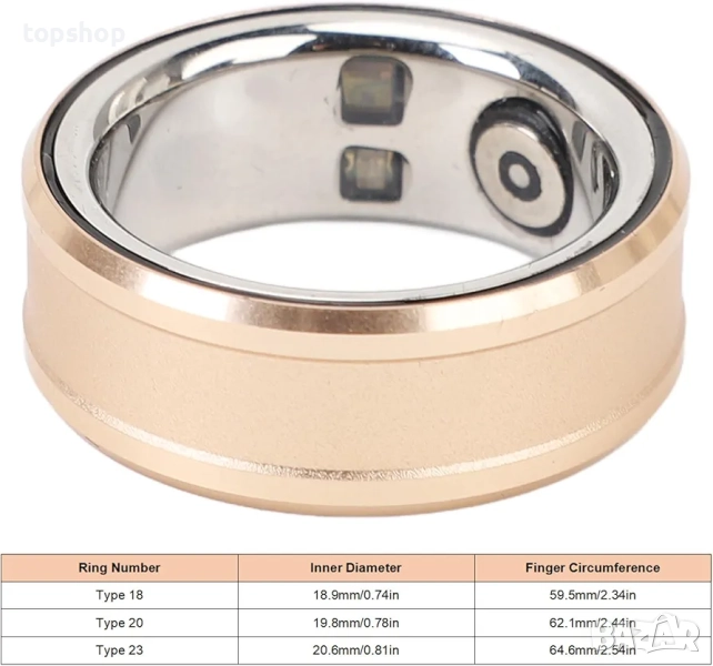 Смарт пръстен SolMi R3, Smart ring, Сребрист номер 9 , снимка 1