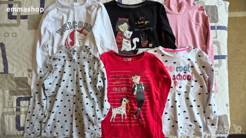 Лот блузи с дълъг ръкав, размер 134, 8-10 години., снимка 1