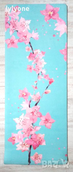 Нова каучукова Йога постелка * мат * шалте - с микрофибърно покритие * 6 мм. в голям размер * Пролет, снимка 1