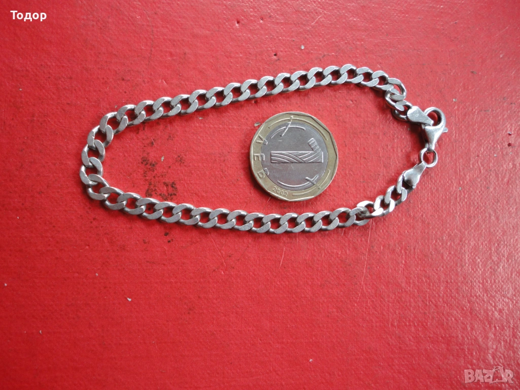 Страхотна сребърна гривна 1, снимка 1