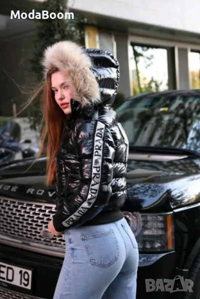 Prad🅰️ дамско черно зимно яке , снимка 1