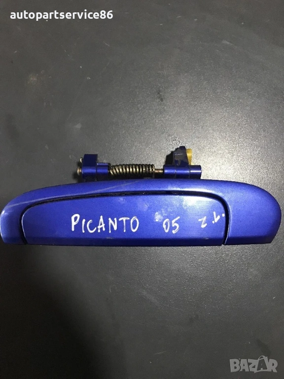 Дръжка за задна лява външна врата син цвят за KIA Picanto (2003-2007) 050325, снимка 1