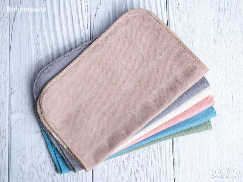 Бебешки памучни кърпички TERRA GAIA – 12 броя, снимка 1