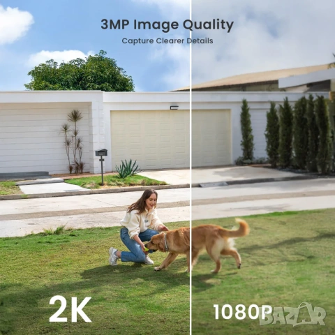 Въшна камера със соларен панел ieGeek ZS-GX3S 3MP НОВА ЧЕРНА, снимка 7 - IP камери - 53592389