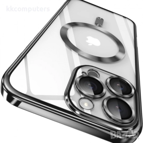 Силиконов кейс bSmart Chrome Magsafe с протектори за камерите и Протектор За iPhone 16 Pro Max (6.9), снимка 2 - Калъфи, кейсове - 51932227