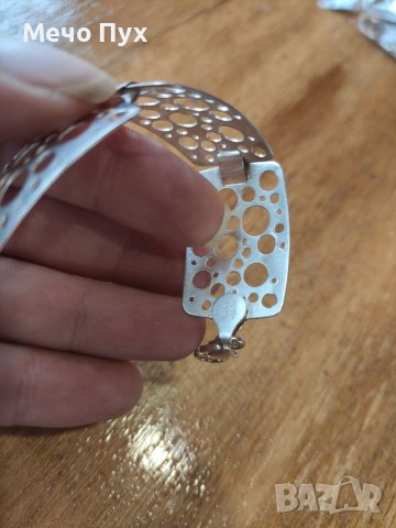 Сребърна гривна (2), снимка 3 - Гривни - 38653877