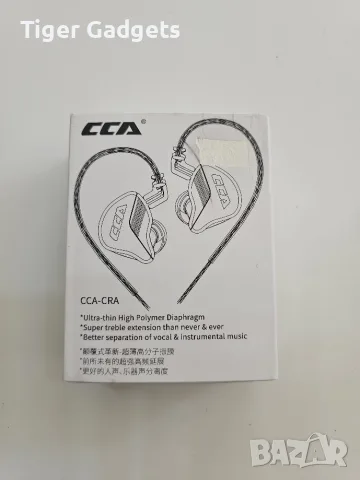 Слушалки CCA CRA In-Ear Monitor с 2Pin сменяем кабел, 3.5 мм жак, сребристи, снимка 5 - Слушалки и портативни колонки - 55722376
