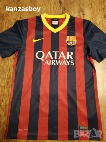 Nike Barcelona Mens SS Home Shirt - страхотна футболна тениска КАТО НОВА S, снимка 4 - Тениски - 53055893