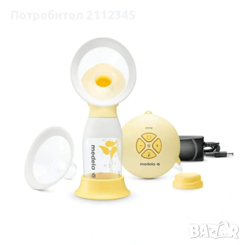 MEDELA Единична двуфазна електрическа помпа за кърма Swing Flex + шише, снимка 9 - Помпи за кърма - 53390158