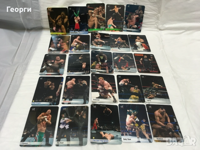 96 карти с кечисти (6 серии) WWE, WWF, WW, Smack Down, RAW, Wrestler кеч, снимка 3 - Колекции - 52467685