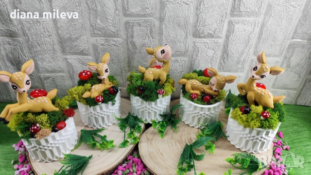 Аранжировка със Сърнички и скандинавски мъх!!, снимка 11 - Декорация за дома - 51308863