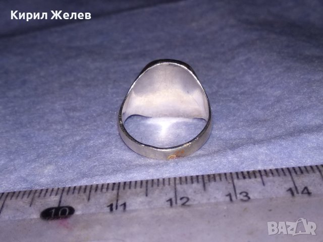 АРИСТОКРАТИЧЕН МАСИВЕН СРЕБЪРЕН ПРЪСТЕН ПОЛИРАНО до ОГЛЕДАЛЕН БЛЯСЪК СРЕБРО 925 РЪЧНА РАБОТА 38744, снимка 6 - Пръстени - 41741231