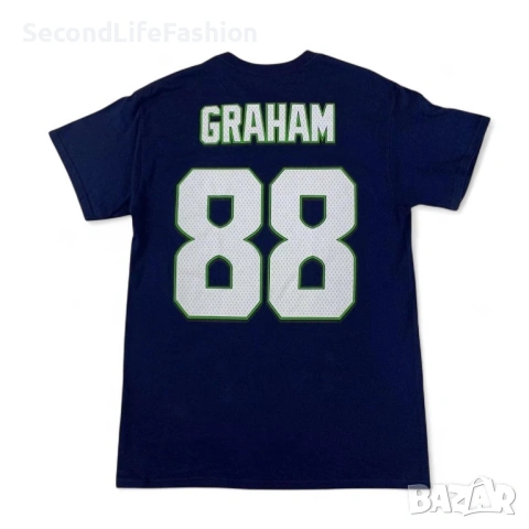 Мъжка тениска Majestic Seattle Seahawks JIMMY Graham 88 размер M, снимка 2 - Тениски - 53731469