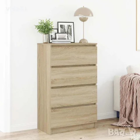 vidaXL Сайдборд, сонома дъб, 60x35x98,5 см, инженерно дърво, снимка 2 - Бюфети - 56147684